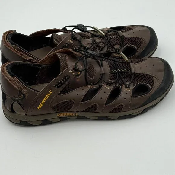 Merrell Portage Web Sandals 13 Dark Earth Performance Footwear Water Trekking - Picture 4 of 14